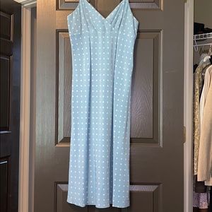 Poka dot blue dress